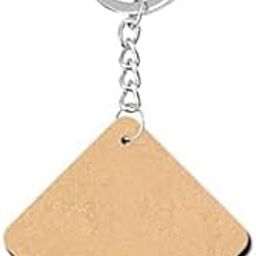 2 INCH Wooden Plain MDF Key Chains for Wood Sheet Art &Craft, Painting, Decoupage, Resin Art Work, Mandala, Decoration, Fluid Art MDF Plains,Resin Art Work&Decoration (Square) (Pack of 20)-image-3