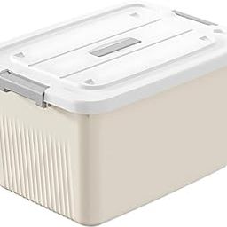 Ash & Roh Plastic Storage Containers with Lids, Stackable, Space-Saving Design with Handles, Ideal for Clothes, Toys, and Seasonal Storage (pack of 1, small- 17cm X 25cm X 13cm)-image-4