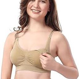 Women's Seamless Removable Padded with Open Nursing/Breastfeeding/Maternity Bra-image-97