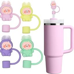 4Pcs Labu Silicone Straw Cover Cap Set | Leak-Proof Stanley Cup Accessories | Food-Grade Straw Cap for 30/40oz Tumblers | Multi-Pack​Tumbler Accessories-image-56