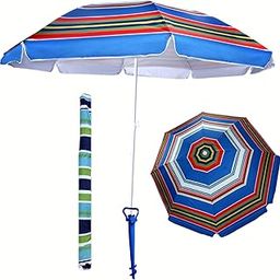 Procamp Beach Umbrella for Sand - UV 50+ Protection | Outdoor Beach Umbrella with Sand Anchor | Adjustable Height & Tilt Mechanism | Water & Wind Resistant (2.4 M / 240 Cm)-image-26