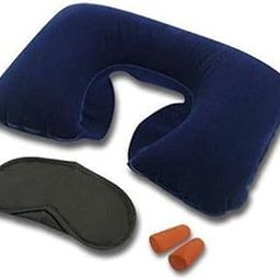 eBasket Travel Kit: Neck Pillow, Ear Buds, and Eye Mask (Multicolored)-picture-10