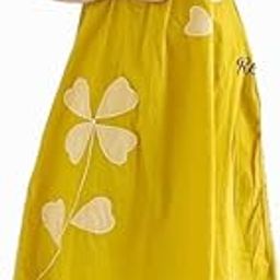 Women’s Yellow Cotton Kurta Pant Set | Floral Patch Work Design | Elegant Summer Ethnic Co-ord Set for Daily & Festive Use | Sizes: M, L, XL, XXL-image-98