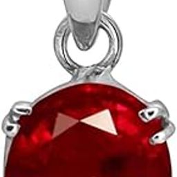 Certified Deluxe Quality Natural 11.25 Ratti 10.23 Carat Natural Ruby Manik Ashtadhatu Silver Plated Pendant/Locket Gemstone by Lab Certified(Top AAA+) Quality for Women's and Men's-image-45