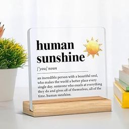 Bellu Inspirational Gift Ideas - Thank You Gifts for Women Men Friends - Sunshine Gifts for Coworker - Motivational Quote Clear Desk Sign Decor Home Office Desk Decor (5 x 4 Inches)-image-44