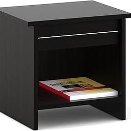 SPACEWOOD Bedside Table| Carnival | Engineered Wood Side Table Without Drawer | 3 Year Warranty | Natural Wenge-19
