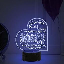 Gift Me Bazar Gift for Mom, Mother's Day Gift for Mom | Mom Birthday Gift from Daughter Son | Thankyou Gift for Mom | Best Mom Ever | Multicolored Light (to The Most Beautiful Amazing Mom)-image-24