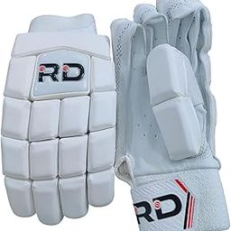 RED DOT Cricket Batting Gloves, PVC Material, White Leather, Enhanced Grip, Both Handed-image-8