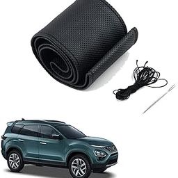 KANDID DIY Car Steering Stitch Cover for Tata Buzzard (Black)-image-35
