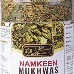 J J Crunch N Munch Namkeen Mukhwas | Premium Digestive Mouth Freshener with Fennel, Coriander & Sesame Seeds | Traditional Indian After-Meal Snack | Crunchy & Refreshing (100 Gram, Fennel & Mixed Seeds)-image-49