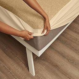 Waterproof Soft Terry Cotton Breathable Elastic Fitted Style Mattress Protector/Bed Cover (Beige, 36X72)-image-88