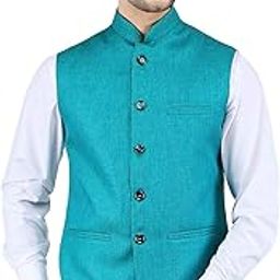Men's Designer Jute Nehru Jacket/Waist Coat-picture-9