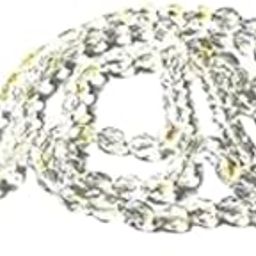 Galaxy Gems Sphatik Mala 108 Beads Original Silver Chain Natural Grade Sfatik Rosary Diamond Cut Sphtaik Mala For Men & Women Lakshmi Blessed Transparent Crystal Beads Meditation Rosary स्फटिक माला-image-7