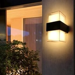 Groeien LED 12 watt Modern Outdoor Acrylic Wall lamp Decorative Garden Light Up and Down Light Waterproof Outdoor Light (Square)-20