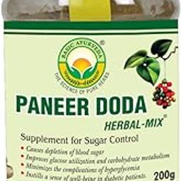 BASIC AYURVEDA Paneer Doda Herbal Mix Powder 200 Gram Pack of 3 | Ayurvedic Supplement for Helps Blood Sugar & Improves Glucose Level | A Powerful Blend of Natural Ingredients Extra Strength Formula-14