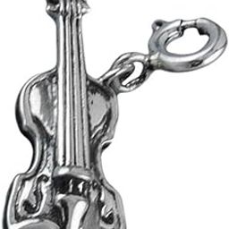 Jewellery 925 Sterling Silver Symphony of Strings Violin Charm Pendant, Fits in Bracelets, Chains and Necklace for Men and Women-49