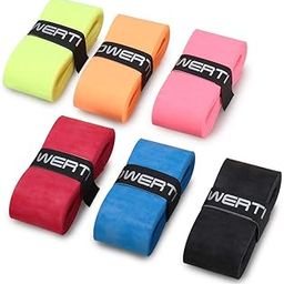 Ubersweet® 6Pcs Tennis RackAnti-Skid Sweat Absorbed Badon Racqus Vibration Over Sweatband Over Sweatband : Orange-image-35