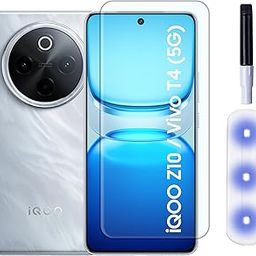 CEDO iQOO Z10 / Vivo T4 (5G) UV Tempered Glass | Screen Protector Full HD Quality UV Tempered Glass Edge to Edge Screen Coverage with Easy Installation Kit (Transparent)-picture-13