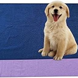 The Pets Company Waterproof Resuable Pee Pads for Puppies & Dogs | Washable, Leakproof, Quick-Dry, Non Slip Toilet Training Dry Sheet for All Pets | Large - 100 cm x 140 cm, Combo - Navy Blue + Lilac-17