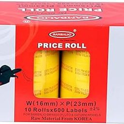 Bambalio BLR-YMRP(B) 6600 Yellow MRP Print Label Roll Set (Pack of 10)-image-21