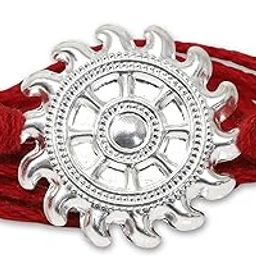99.9% Pure Silver Sudarshan Chakra Rakhi – Traditional Rakhi Bracelet-image-73