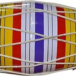 SAI MUSICAL Handmade Dholak for Bhajan and Kirtan Traditional Classical Wooden Mini Drum Dholki Music Instrument Punjabi Dhol-image-18