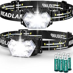 Eirnvop 2000 Lumen 9 LED Headlamps 2 Pack, Ultra Bright Head Lamp with 6 Modes, IPX5 Waterproof Head Light, Lightweight Head Flashlight for Running Night-Walking Camping, 6 AAA Batteries Included-image-15