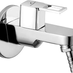 Cliquin Nova Nozzle Bib Cock – Brass Body, Chrome Finish, Wall Mount Tap for Washing Machine, Garden & Outdoor Use – Durable & Rust Resistant Water Tap (Squar Cut)-image-81