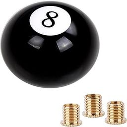 4 Pcs Gear Knob, Car Gear Knob Stylish, Black 8 Ball Billiard Acrylic Gear Lever Shift Knob With 3 Adapters Universal for Most Vehicles Which is Easy to Hold and Shift Resistant to Wear and Tear-image-95