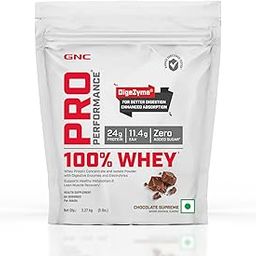 GNC Pro Performance 100% Whey Protein Powder | Boosts Strength & Endurance | Builds Lean Muscles | Fastens Muscle Recovery | Formulated In USA | 24g Protein | 5.5g BCAA | Chocolate Supreme | 5 lbs-image-52