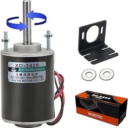 High Torque DC Motor 12 V/24 V Permanent Magnet Motor Mini DC Motor DIY Generator Motor 30W CW/CCW 3500/7000RPM with Moun-picture-15