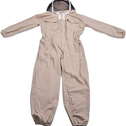 Beekeeper Suit, XXL Size Ultra Thin Breathable Professional Beekeeping Suit One Piece Zipper Total Protection Detachable Veil Hat Ventilated Beekeeping Suit for Beekeeping Supplies-image-38