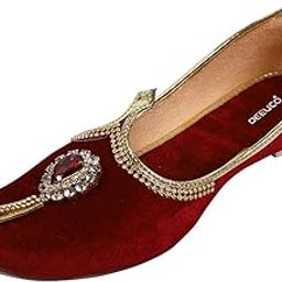 Men's Stone Studded Ethnic Velvet Jutti,Mojari-image-29