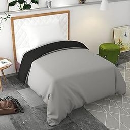 All Season Duvet Cover/DOHAR(can be Used for Both Purpose) (Reversible Dual Colour) (Black-Grey)-image-19