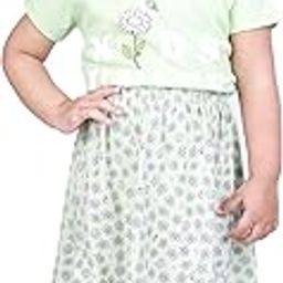 Baby Girls Classic Fit Solid T-Shirt and Skirt Set | Green/Grey | 3-4 Years | KIDS12954-image-91