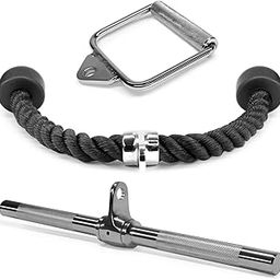 Yes4All Neutral Grip LAT Pull Down Bar, Range of Motion Spreader Handle, Home Gym Long Bar for Cable Machine Attachment, Multiple Angle Use for Bicep Tricep Strength Workout Training-image-69