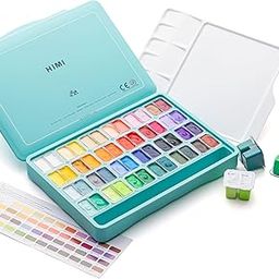 HIMI Gouache Paints set, 48 Colors, 12g（Green）-image-18