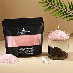 PROSPERRO LUMO by Parkash Candles Non Toxic Luxury Powder Candles - Refillable Sand Wax with 20 Wicks || 200 Gram || Candle Making || Home Decor (Rose OUDH)-image-8