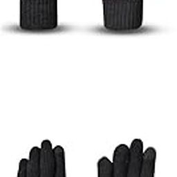 Men's Winter Woollen Pack of 2 Pairs Gloves For Cold Weather(SGD-449449)(Black, Free)-image-55