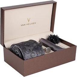 Men Grey Party Tie and Pocket Square-image-76