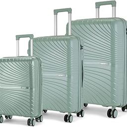 Atlantis 8 Wheels Set of 3 (Cabin + Medium + Large) Trolley Bags, Hard Case Polypropylene Luggage, Anti-Theft Zippers, Travel Bag, Suitcase for Travel, Trolley Bags for Travel, Green-image-15