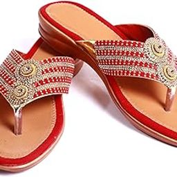 Women's Bridal Wear Chappal for Casual, Party and Formal Occasions Ethnic Footwear Slipper-image-62