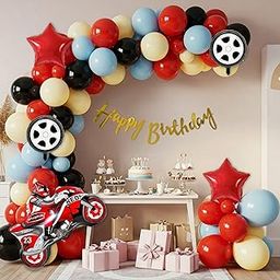 Special You Car Theme Decoration for Birthday Decoration Kit for Boys with Red, Black, Yellow, Blue Metallic Balloons for Decorations, Bike Foil Balloon for Birthday Decor- 55 Pcs-image-12