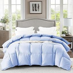ALISHIBA CASA 600 GSM Heavy Winter Comforter Double Bed Size (90"X100") - Super Soft Fluffy 600 GSM Fill for Winter Comforter/Rajai/Duvet/Blanket Double Bed - Sky Blue Color-image-100