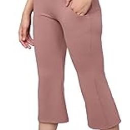 Boot Cut 3/4ths Capri Core | Flair Capri| Deep Pockets| Stretchy | Stylish | Light Weight | Ultra-Soft| Comfortable | Office | Gym| Yoga| Golf| Stylish |Premium | Matte Finish-image-26