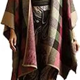 Women Lola's Diamond Patterned Cape-image-5