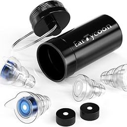 High Fidelity Earplugs with 3 Noise Relief Modes - Reusable Noise Reduction Hearing Protection Ear-Plugs with Carrying Case for Concerts, Festivals, Raves, Musicians, Live Music, Sporting Events-image-1