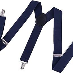 Willian Store Self Design Adjustable Y-Back Silver Clips Suspender for Men -MSC-1052- Navy Blue-picture-6
