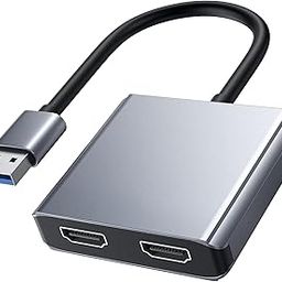 Tobo USB to Dual HDMI Adapter, USB 3.0 to Dual HDMI Converter 2K Video Audio Multi Monitor, HDMI to USB Adapter Support Windows/Mac OS/Chrome OS,etc-TD-962SC.-18