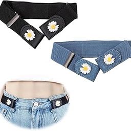 2 Pack Belts for Womens Jeans, Elastic Buckle Free Belt for Women, Comfortable Ladies Belts for Jeans,-image-38